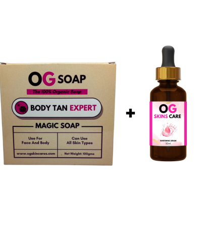 Tan Removal Combo (Body Tan Soap + Red Wine Serum)